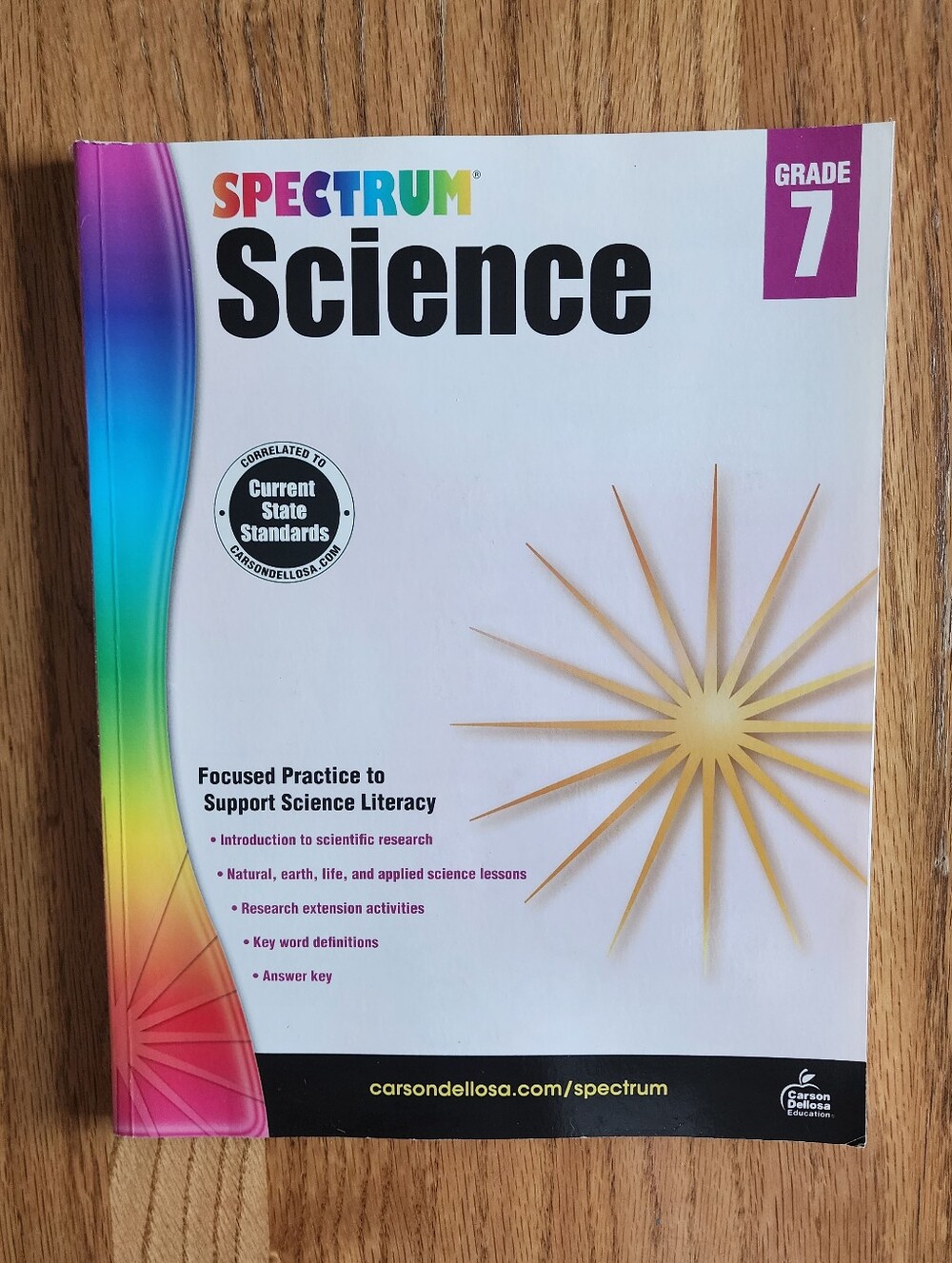 Spectrum Science Grade 7 Workbook Homeschool Study Paperback Nonfiction Book